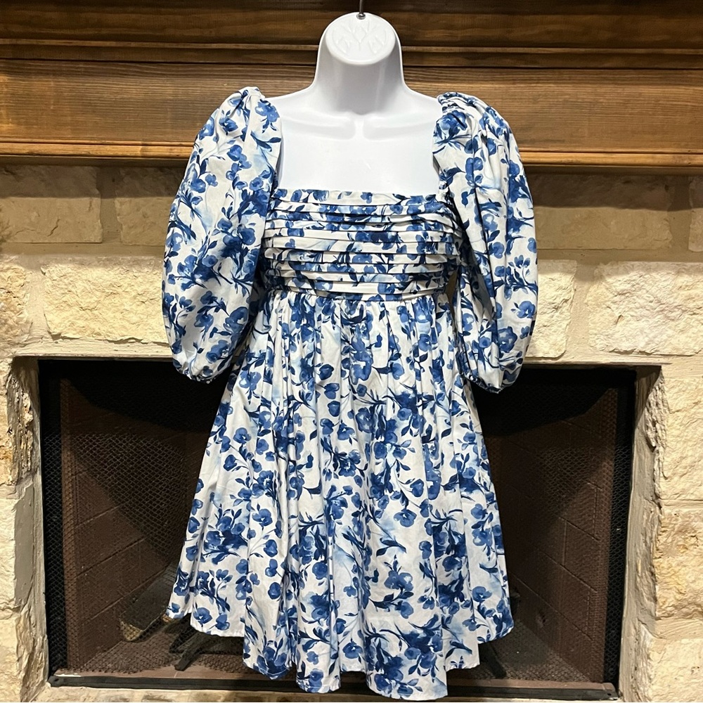Abercrombie & Fitch Emerson Blue Floral Mini Dress Blue XS